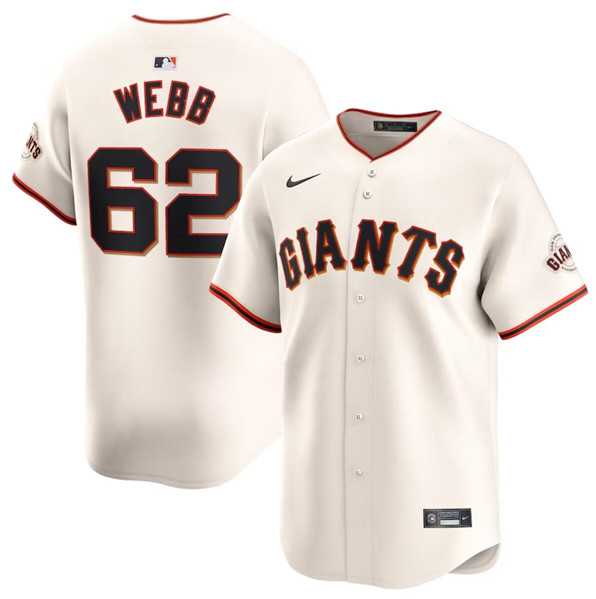 Men%27s San Francisco Giants #62 Logan Webb Cream Cool Base Stitched Baseball Jersey Dzhi